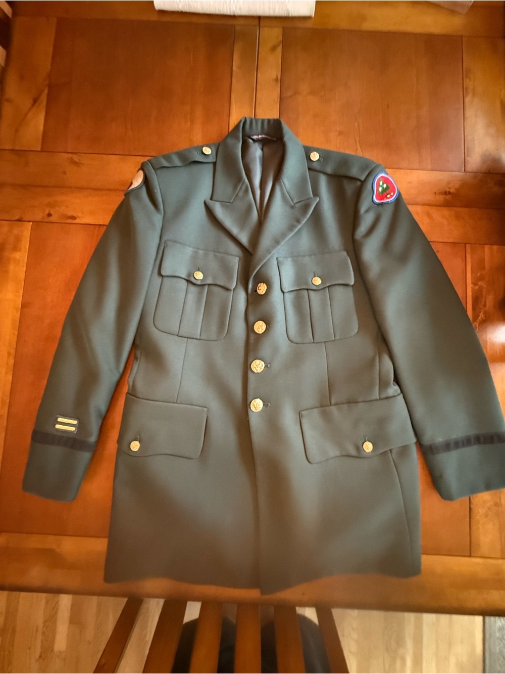 Vintage US Army Green Service Uniform.  Custom made by Super Troopers.  41 R